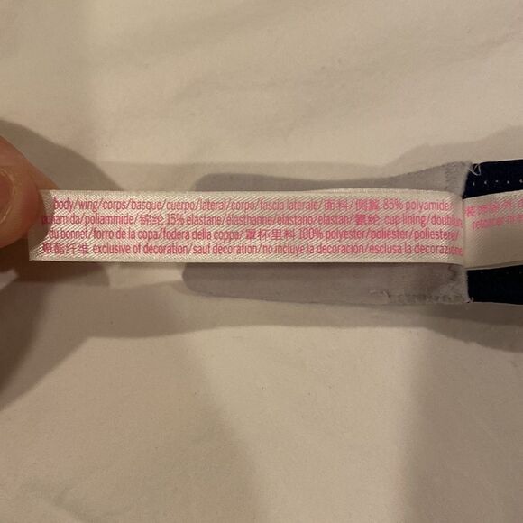 Victoria Secret PINK Color Block Wear Everywhere Lightly Lined Bra Size 32D EUC - Picture 10 of 11